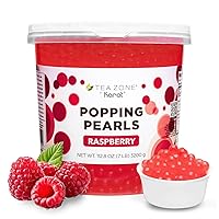 Vista 11 de Tea Zone Popping Pearls. Popping Boba, perlas negras con jugos saborizados, frasco de 7 Lb