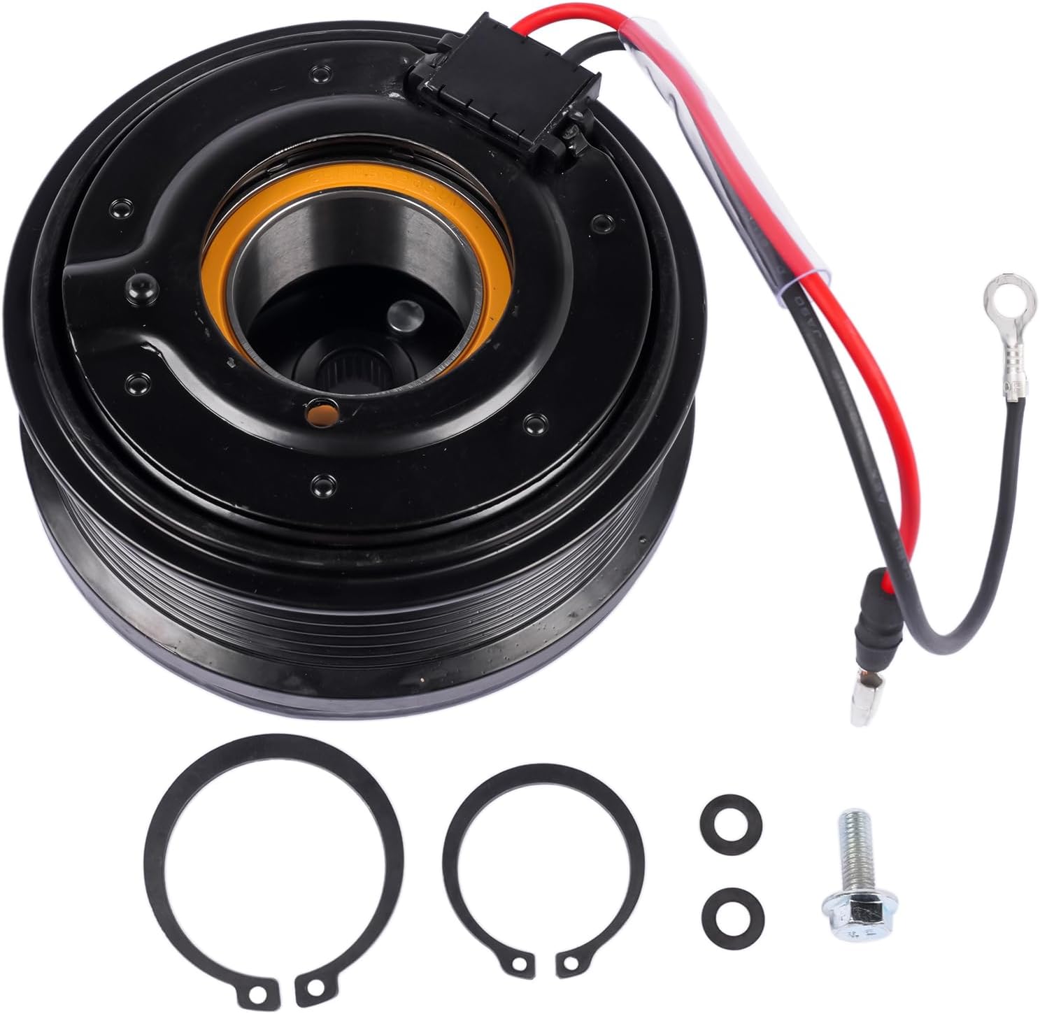 GELUOXI A/C Compressor Clutch Kit Replacement for Buick Rainier Chevy Trailblazer GMC Envoy Olds Bravada Isuzu Ascender Saab 9-7x 4.2L L6 2002-2009 88892743 89038601