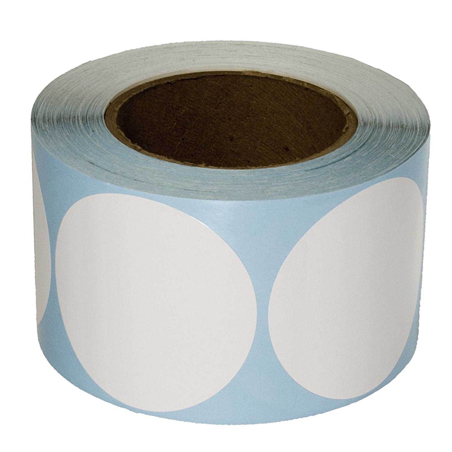 Incom Manufacturing: 3" Vinyl Dots, White, (Roll of 500)