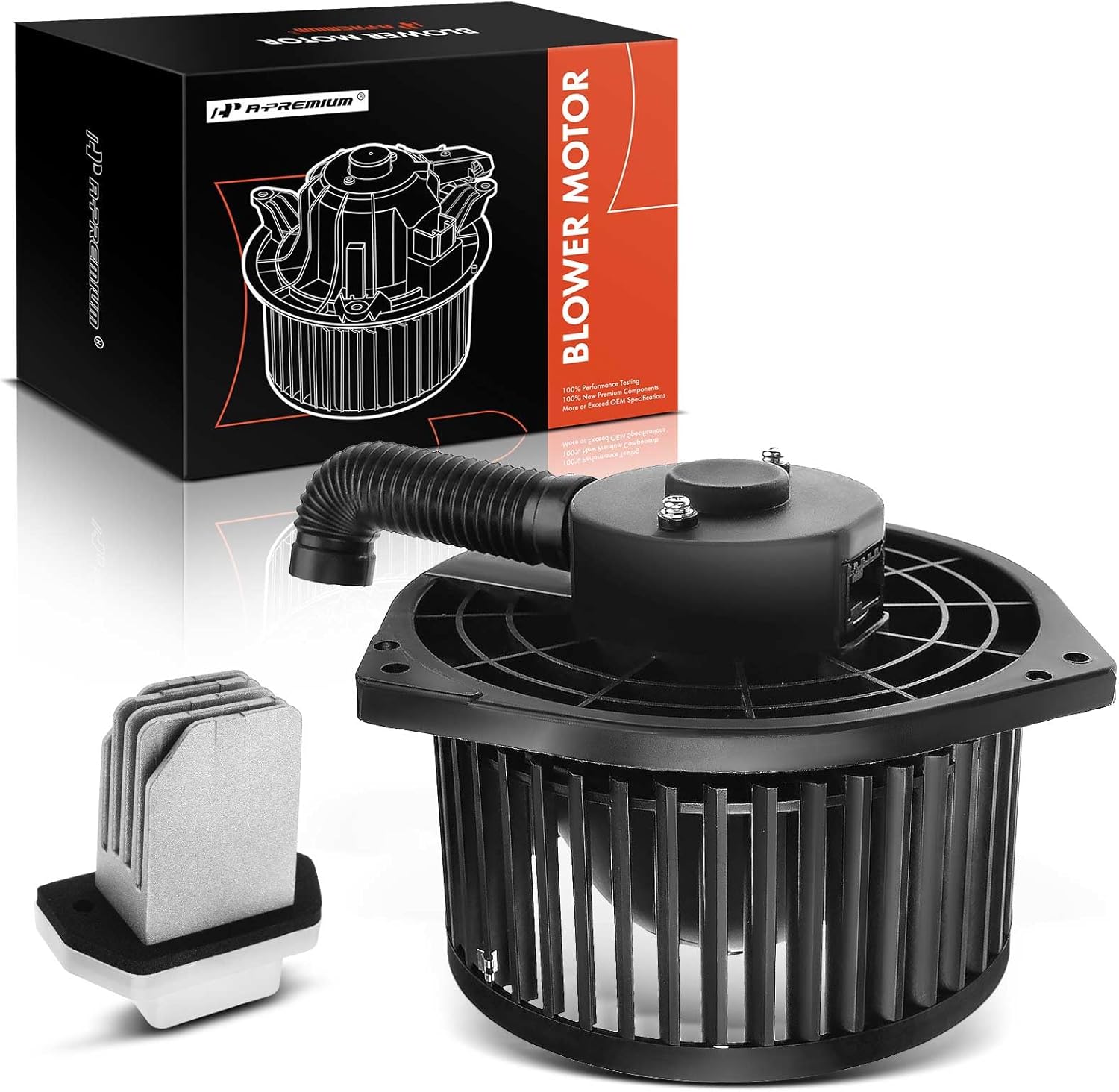 A-Premium Front HVAC Heater Blower Motor and Resistor Compatible with Nissan Titan XD 2016-2019, NV2500 2012-2021, NV1500 2012-2014 - 2-PC Set, Replace# 272201PA0A