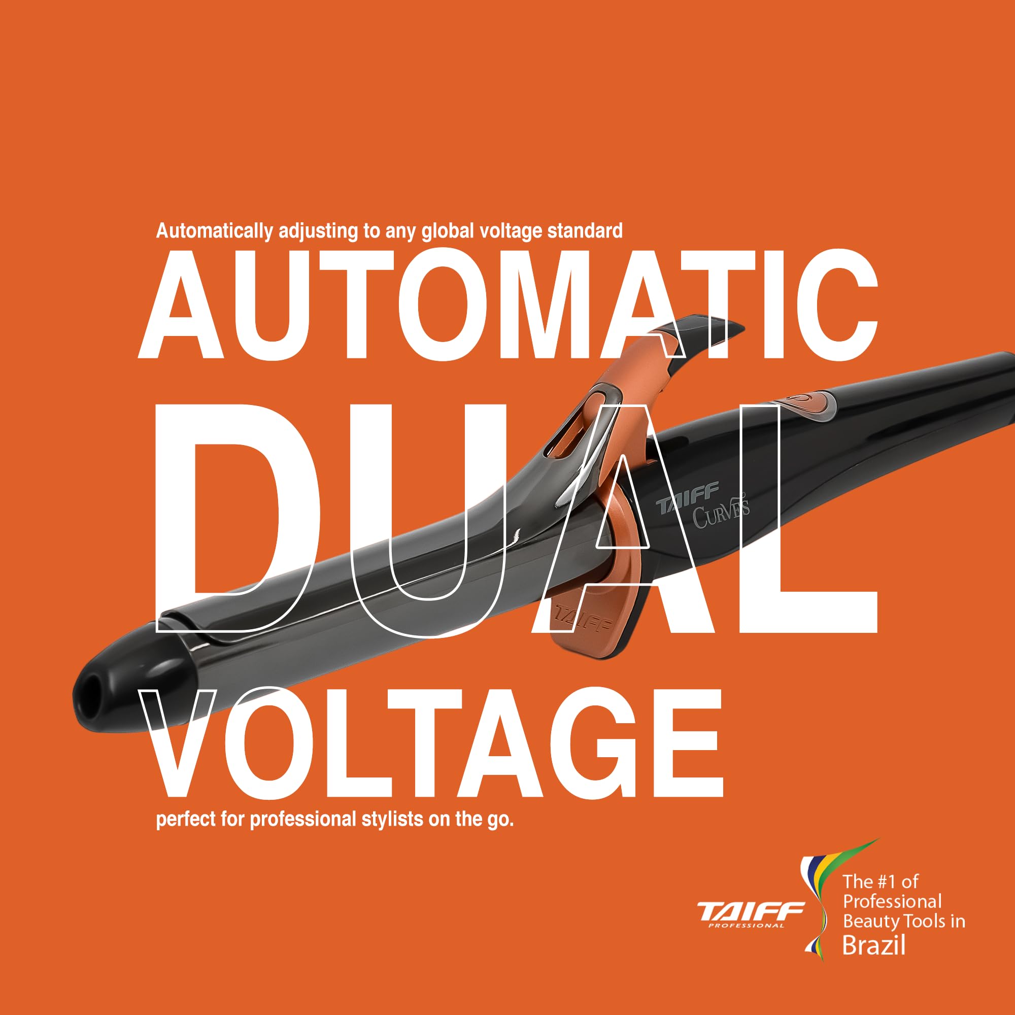 TAIFF Curves Titanium Curling Iron with Dual Voltage