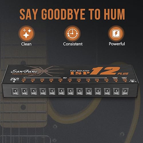 Miniatura 4 de Fuente de alimentación para pedal de guitarra, verdaderamente aislada 15 salidas de CC para pedal de efecto de 9V12V18V (ajustable de 9V a 18V)