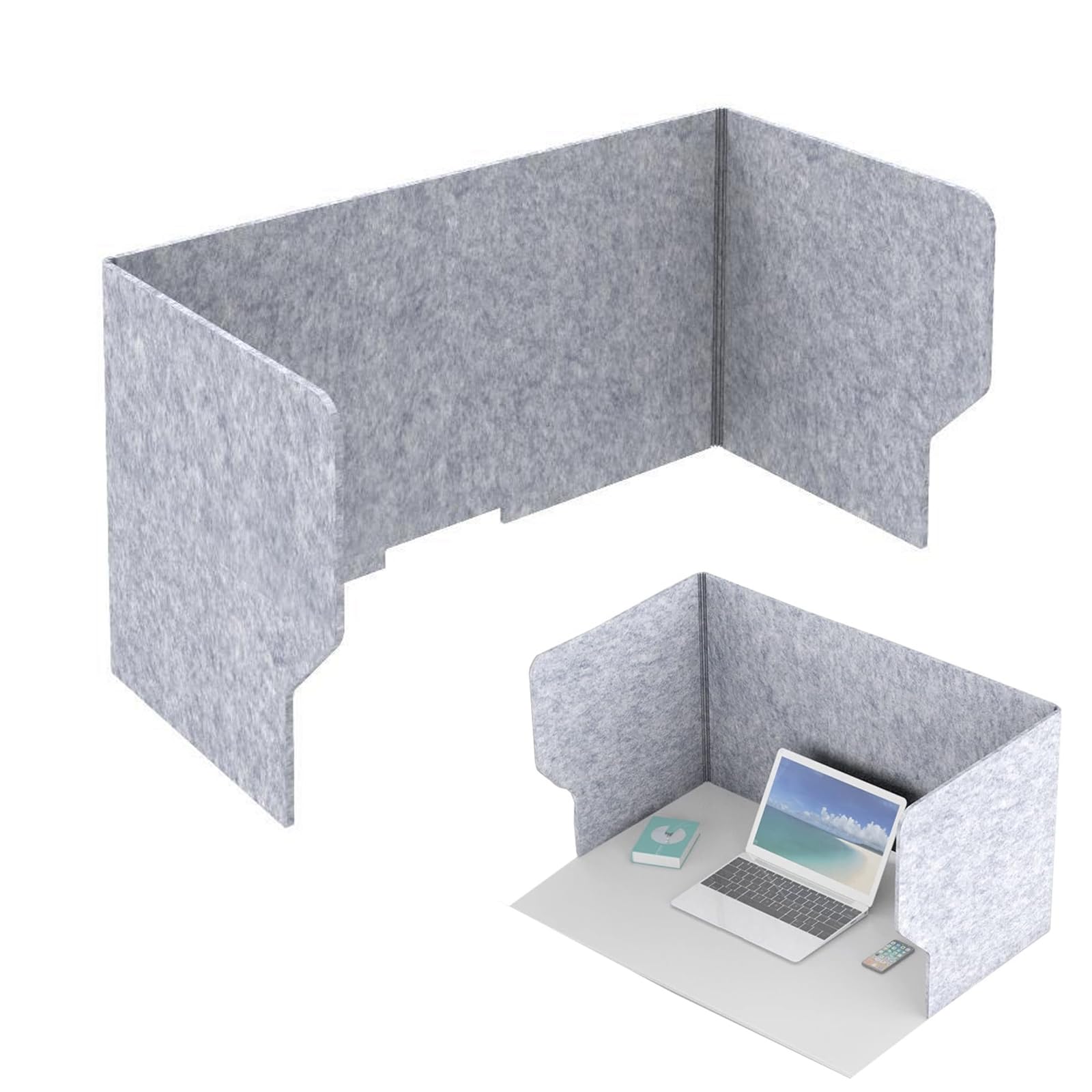 Cloison pliable en feutre gris pour espace de travail et bureau