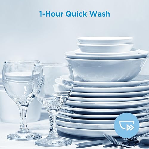 Miniatura 6 de Midea MDF18A1AWW Lavavajillas empotrado con 8 cubiertos, 6 programas de lavado, cuba de acero inoxidable, secado con calor, Energy Star, blanco