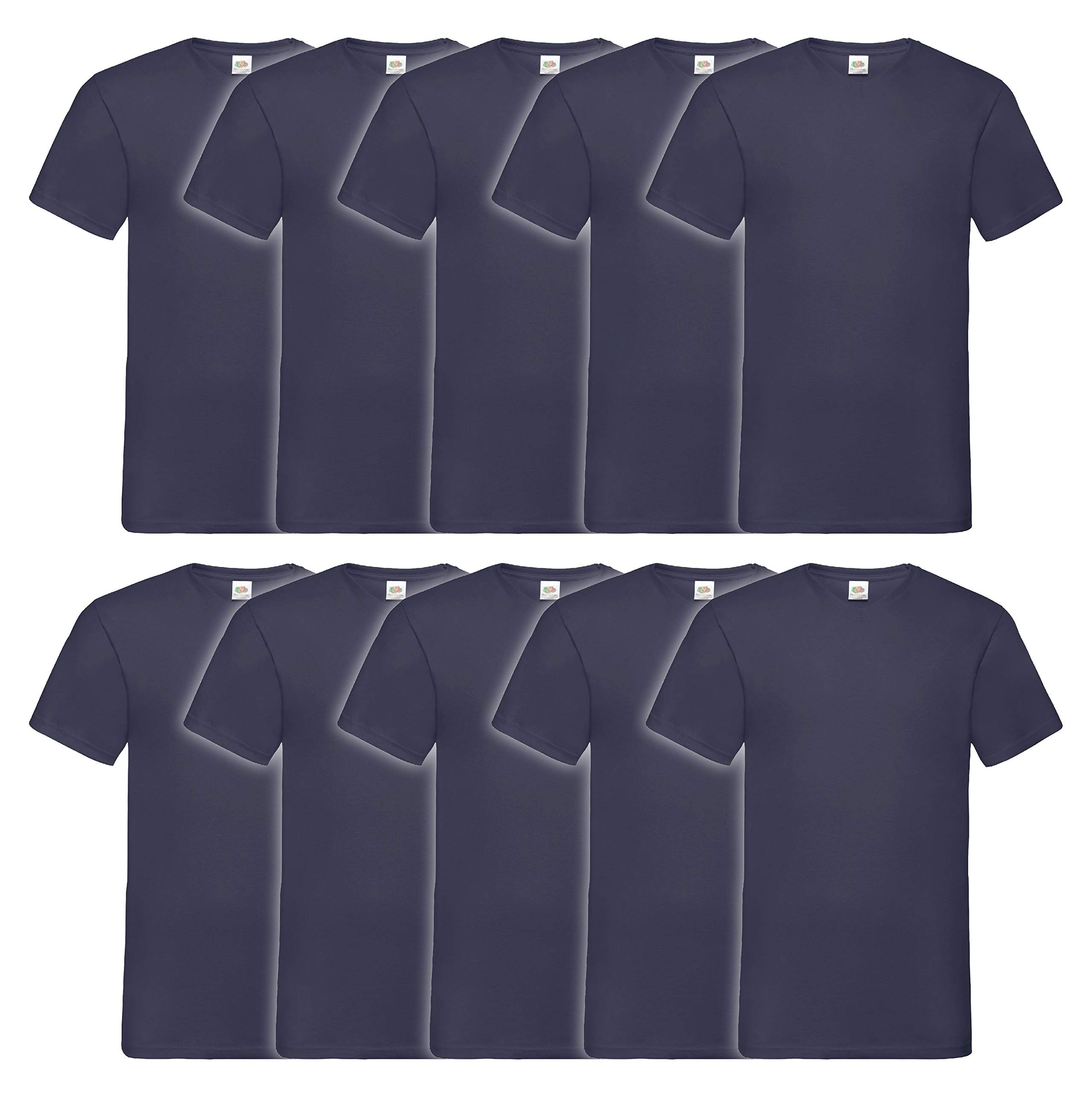 Fruit Of The Loom (Xl, Navy) Mens Valueweight V-Neck, Short Sleeve T-Shirt Blue,Multicoloured