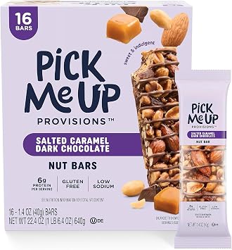 Pick Me Up ProvisionsTM Gluten Free Salted Caramel Dark Chocolate Nut Bar, 1.4 oz., 16 Bars/Box