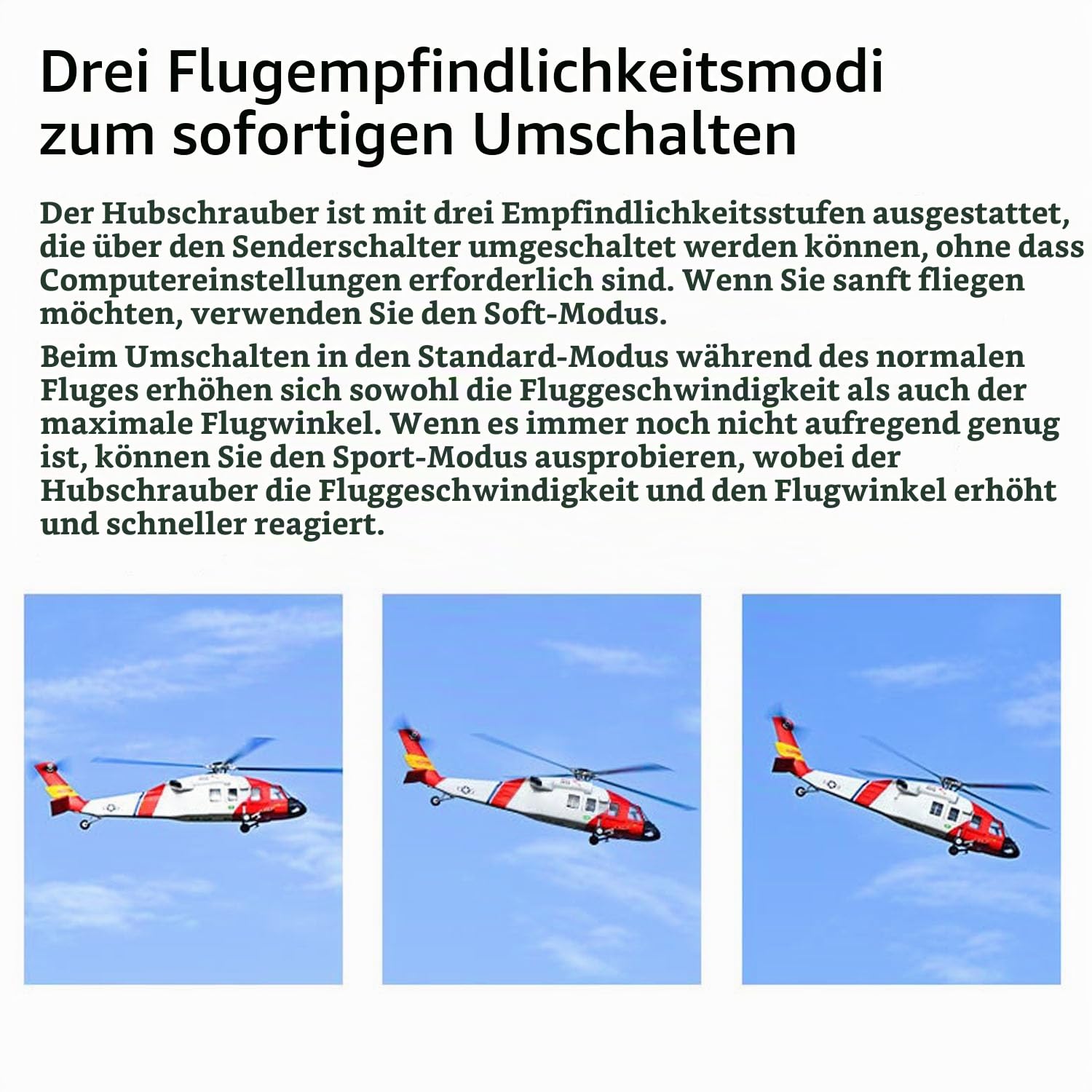 FLYWING RC Hubschrauber MH-60T, GPS & Beidou Ortung | ACE-Fernsteuerung, LED-Beleuchtung, ATT-Modus, Ein-Knopf-Rückkehr, sofort einsatzbereit