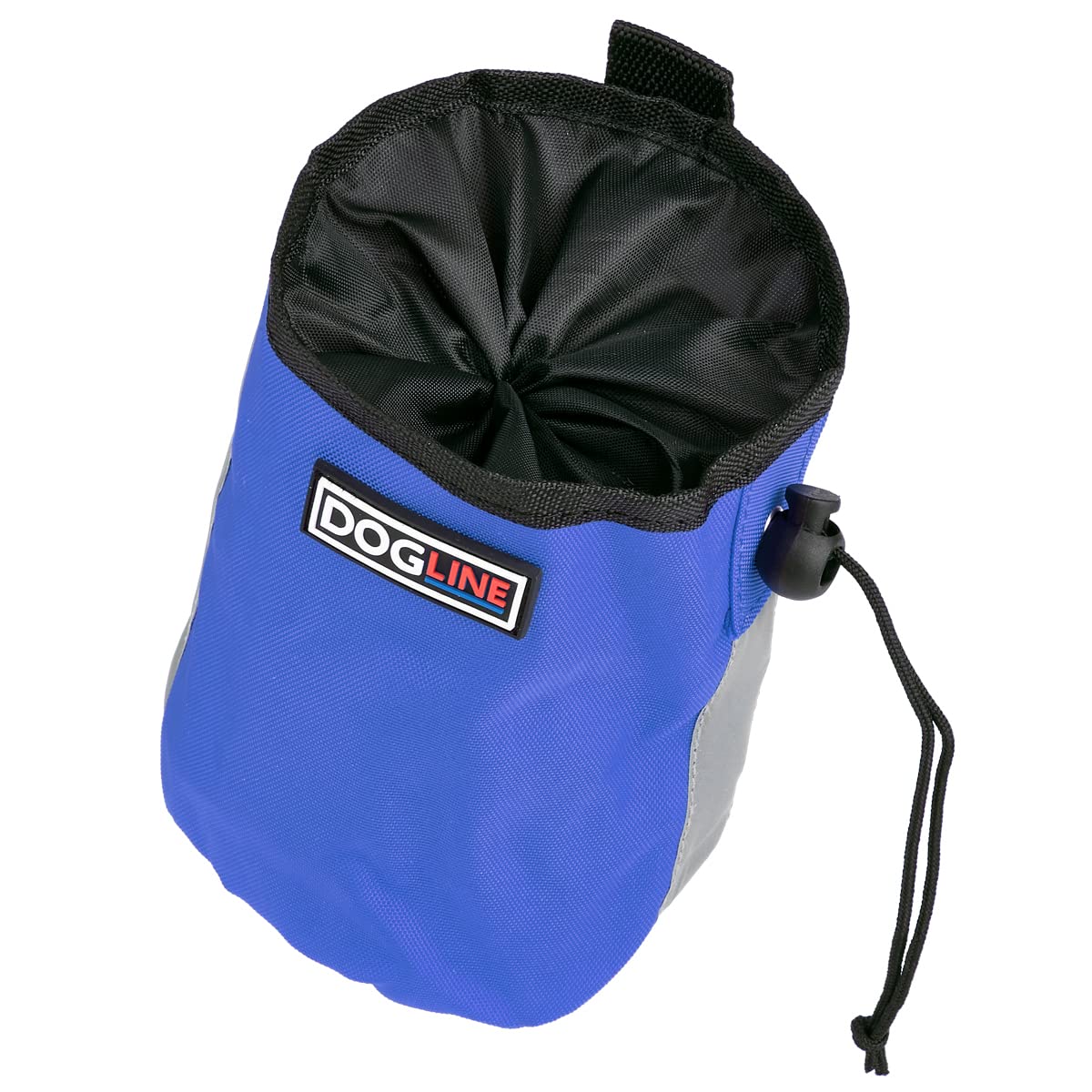 Dogline Dog Treat Pouch: Puppy Training Bag, Pet Kibbles and Snacks Holder, Litter Waste Bags Dispenser with Adjustable Drawstring Closure, Large Capacity with Mesh Pocket, Strong Nylon Material