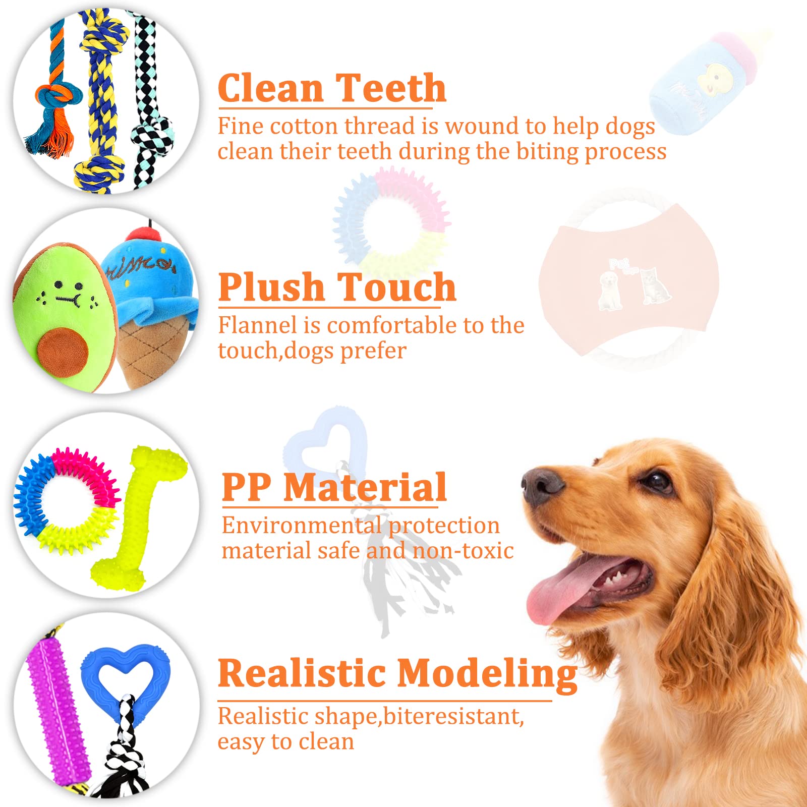 Set 15 Giochi Per Cane In Corda Di Cotone - Per Pulizia Denti E Divertimento