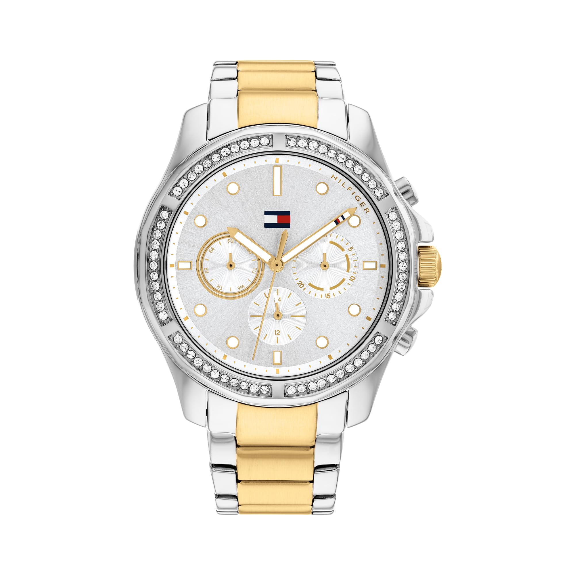 Tommy Hilfiger Analogue Multifunction Quartz Watch for Women with Two-Tone Stainless Steel Bracelet - 1782615