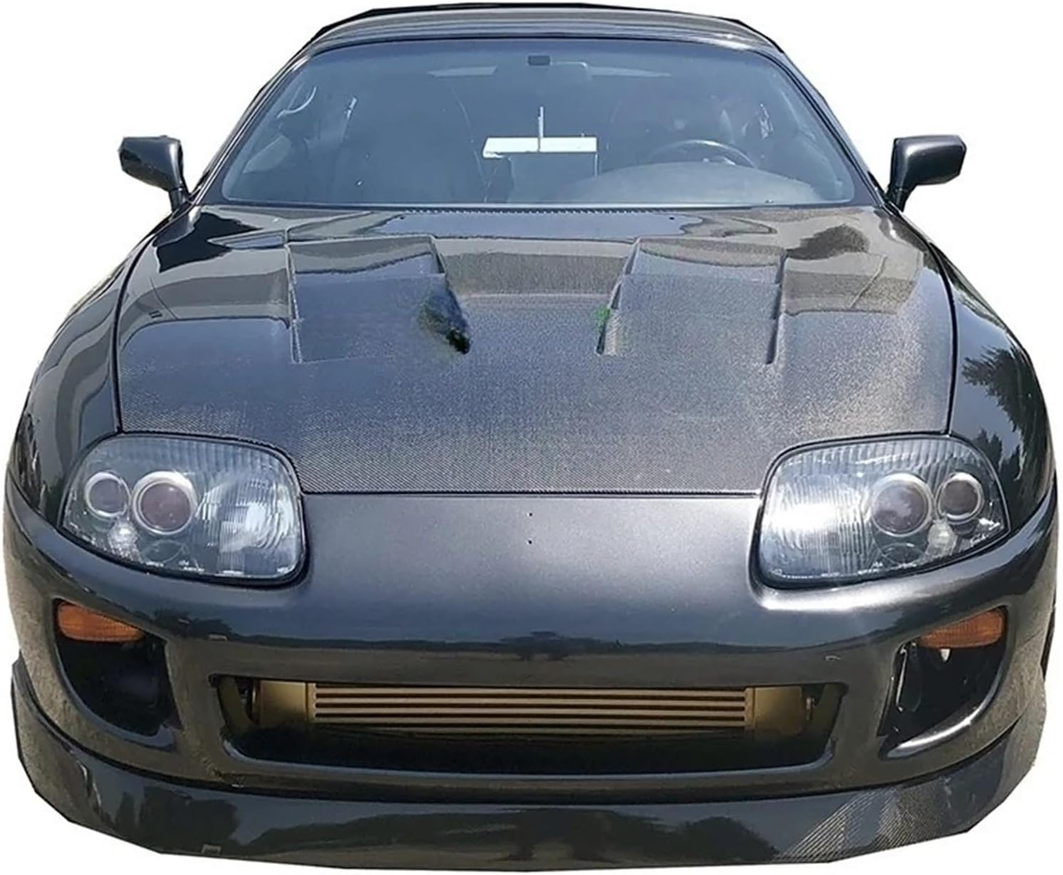 Carbon Fiber Material Top Secret Style Hood Compatible For Supra MK4 A80 1993-2002