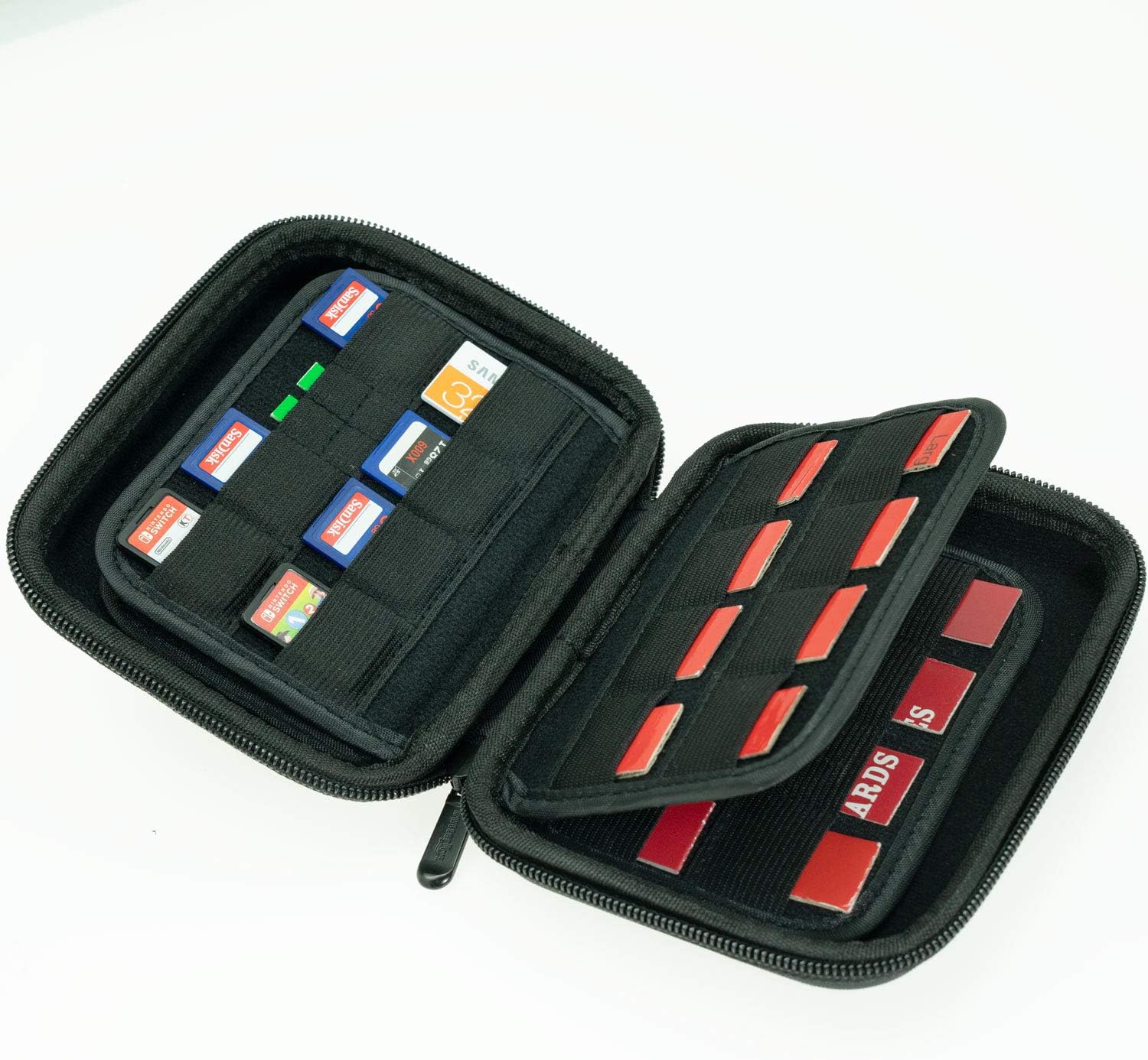 Large Capacity 63 Slots Storage Case Holder for SD Memory Cards, Switch Game Cartridges, PS Vita Game and Micro SD Cards : Video Games