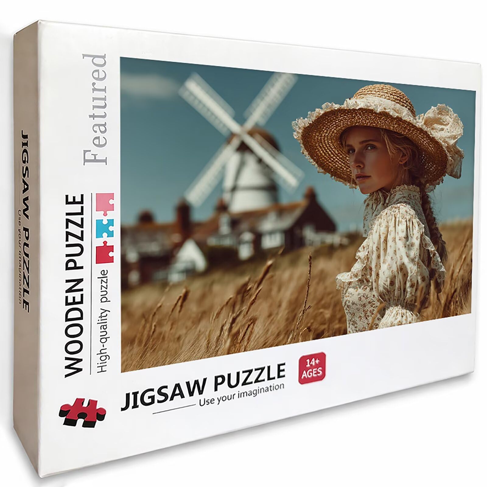 Puzzle Arte con Scatola Donna, Cute Puzzle Legno 6000 Pezzi Adulti 179x105cm, Attività di Intrattenimento ad Alta Difficoltà, DIY Classici Gioco, Jigsaw Per Tutta La Famiglia, Estate Regalo, Z-7445