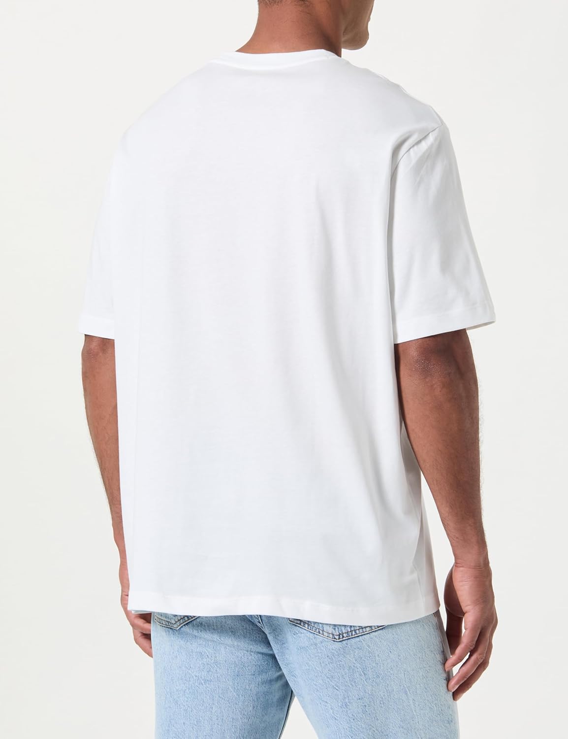 Armani Exchange Mens Bottom of Shoe Graphic with Grid Overlay Regular Fit Tee - Image 3