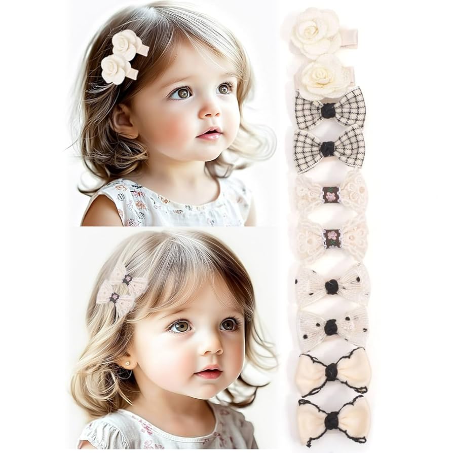 ⓝⓔⓦ【麦わら帽子付きリボン】ベビーヘアクリップキッズヘアクリップ