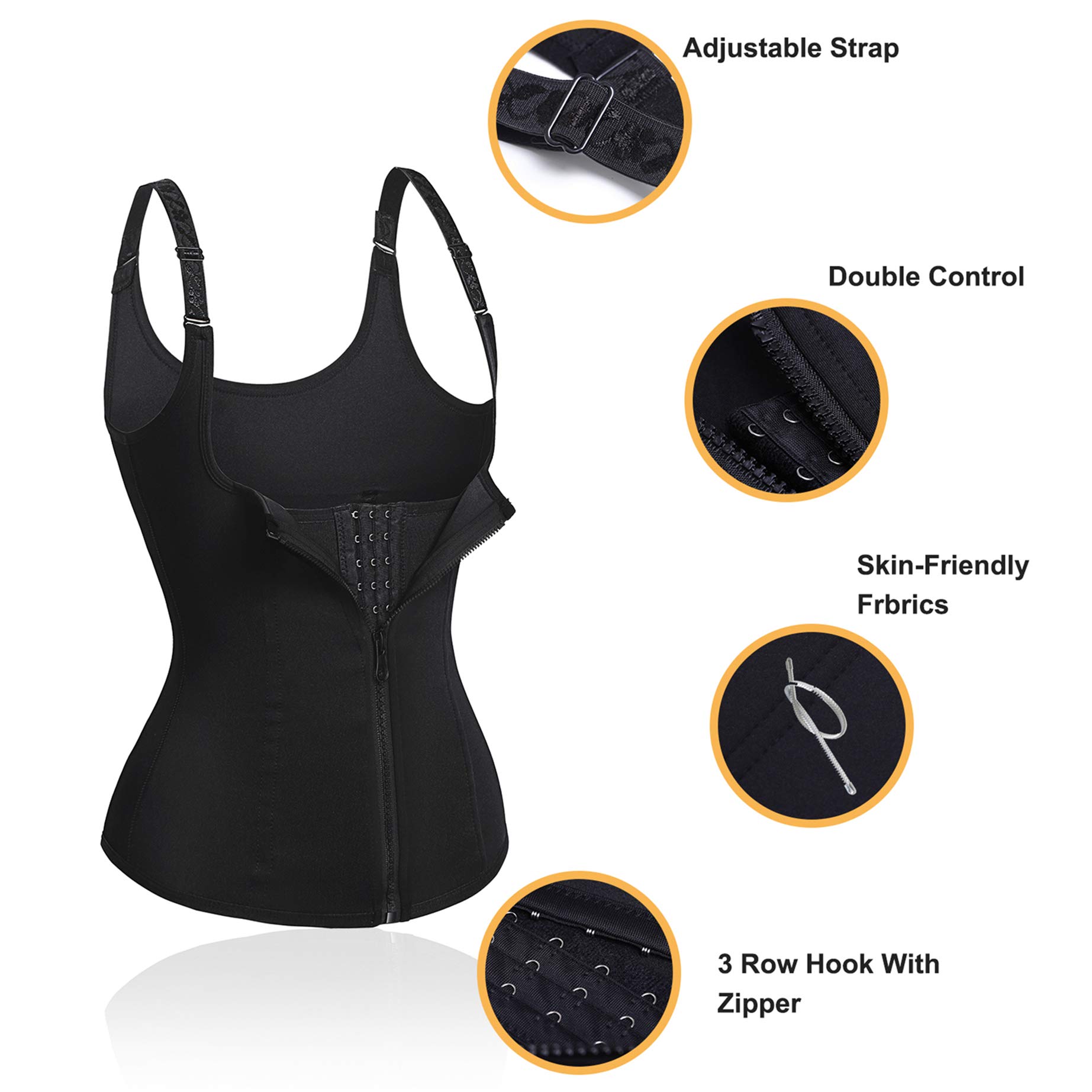 CHUMIAN Donna Corsetto Vita Dimagrante Body Modellante Cintura Intimo Shaper Training Vestiti Shapewear Contenitivo Snellente