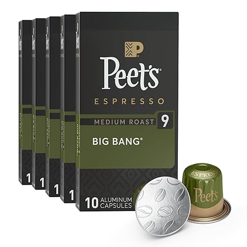 Miniatura 14 de Peet's Coffee, Paquete variado de cápsulas de espresso de tostado medio, compatible con máquina original Nespresso, intensidad 8-9, 40 unidades (4