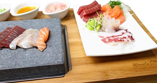 Miniatura 6 de Black Rock Grill Steak On The Stone - Juego de piedra de cocina de lava para parrilla Hot Rock (un juego estándar)