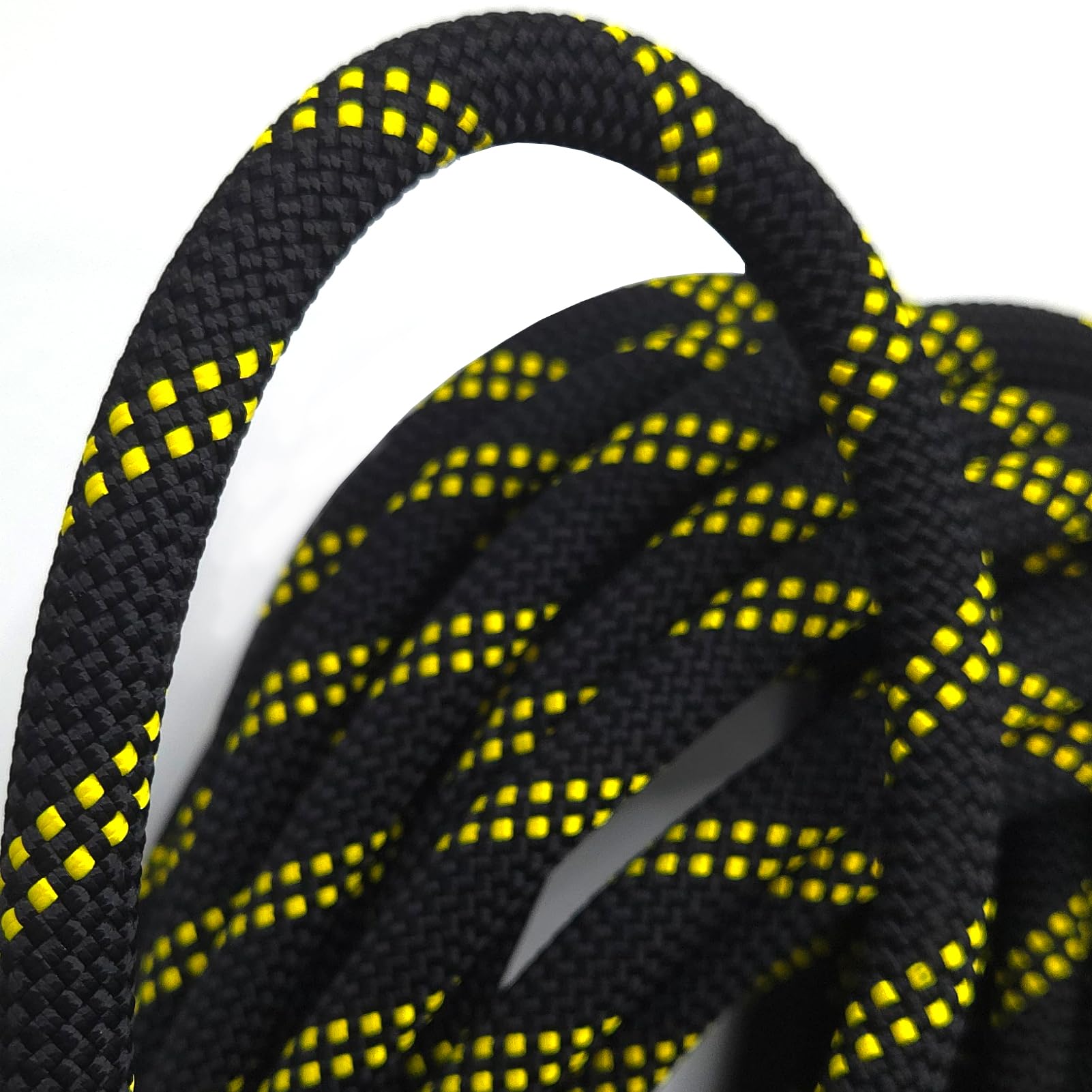 BlazeBeam Static Climbing Rope 11mm UIAA Static Line Rappelling Rope 45M (150ft) Nylon Kern Mantle Rope for Escape Rope Rock Climbing, Mountain Tree Climbing, Hauling, Rescue