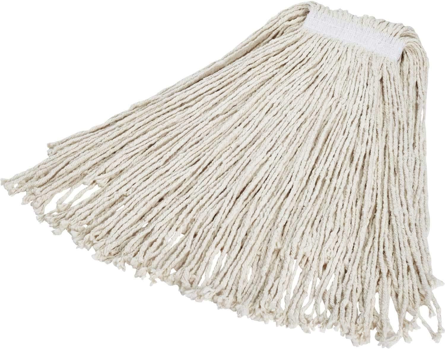 Rubbermaid Commercial Products Value Pro Cut-End Mop Head, 1-Inch Headband, Cotton, Heavy Duty Wet Mop for Floor Cleaning Office/School/Stadium/Bathroom, Pack of 12