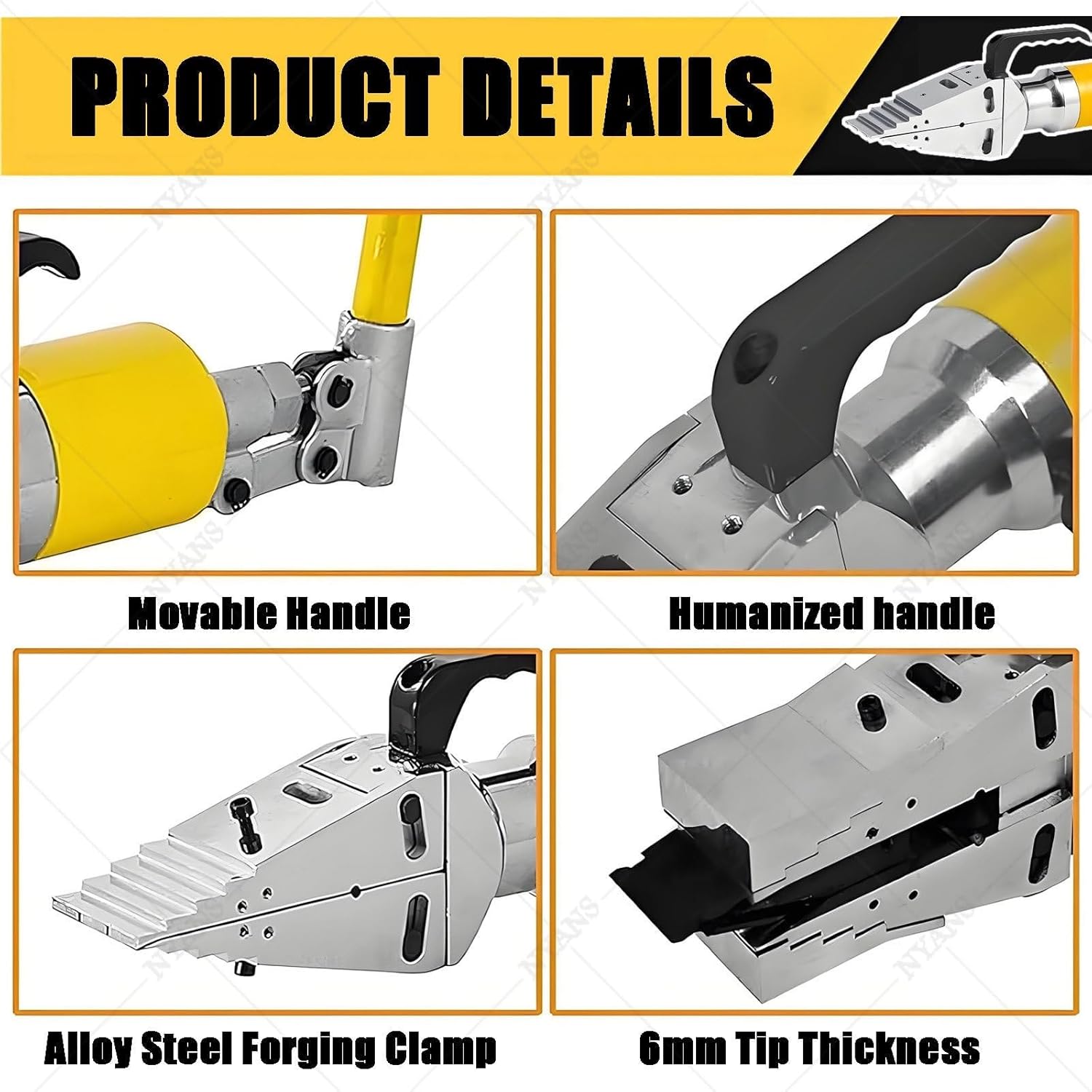 Hydraulic Flange Spreader, 10T Integrated Flange Spreader Splitter, Max Separation 81mm for Pipeline Maintenance, Construction, Replacement Tasks, Emergency Response and Operations