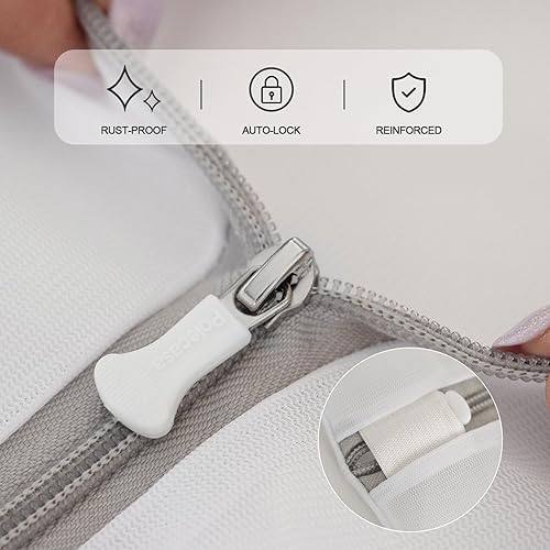 Miniatura 3 de Polecasa Paquete de 6 bolsas de malla de alta calidad para ropa delicada y lencería, bolsa de lavandería con cremallera reforzada y lazo para