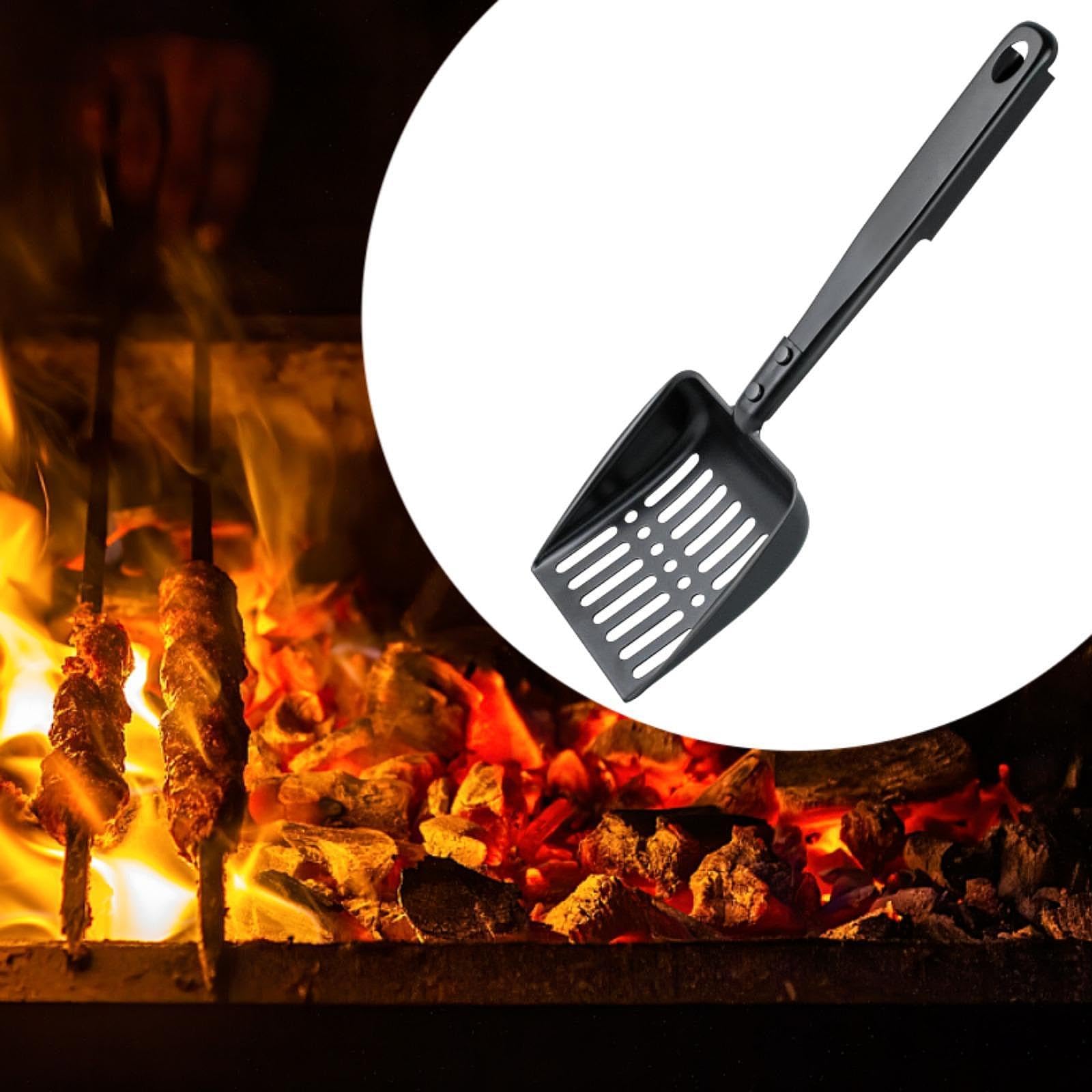 Fenteer Fireplace Ash Scoop Fireplace Scoop Cleaning Scoop Fireplace Tool, Fireplace Ash Sifter, for Wood Stoves BBQ