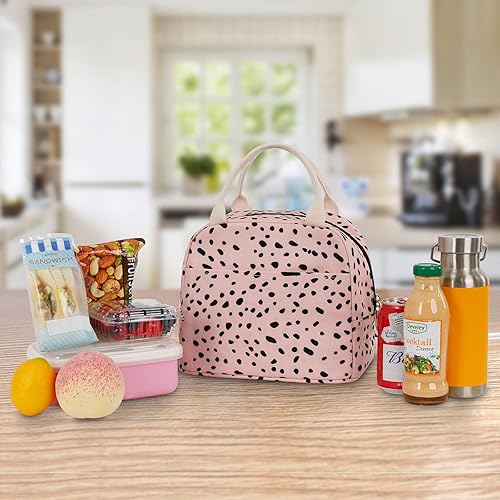 Miniatura 5 de EurCross Lonchera rosa para mujer, elegante, portátil, ligera, aislada, pequeña, bolsa de mano para la universidad o la oficina de trabajo para