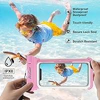 Vista 3 de Funda impermeable universal para teléfono seco compatible con iPhone 13 Pro Max Mini, 12 11 Pro Max XR XS X 8 7 6S Plus SE, Galaxy S21 S20 S10 S9