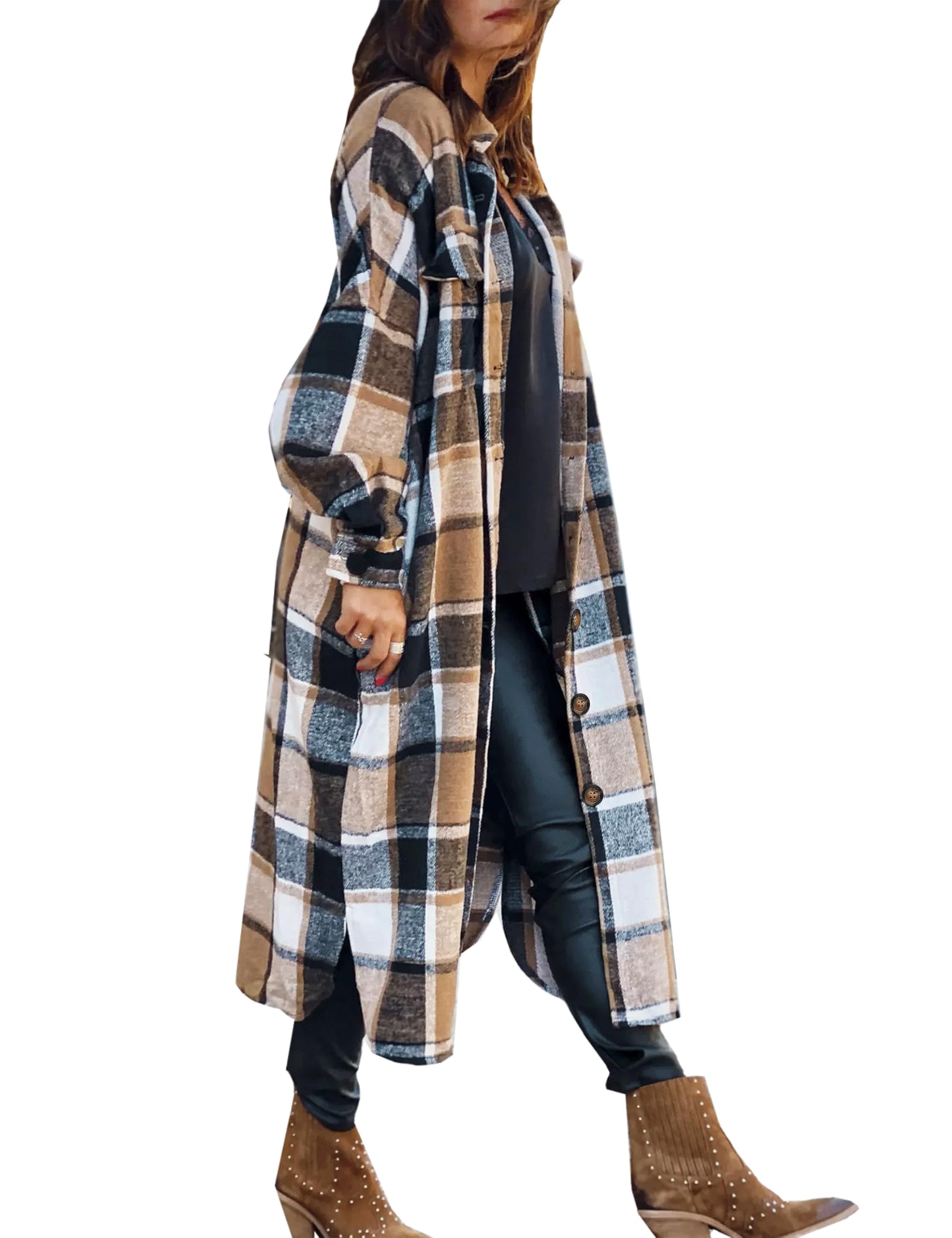 SKIKYAN Brown Shacket