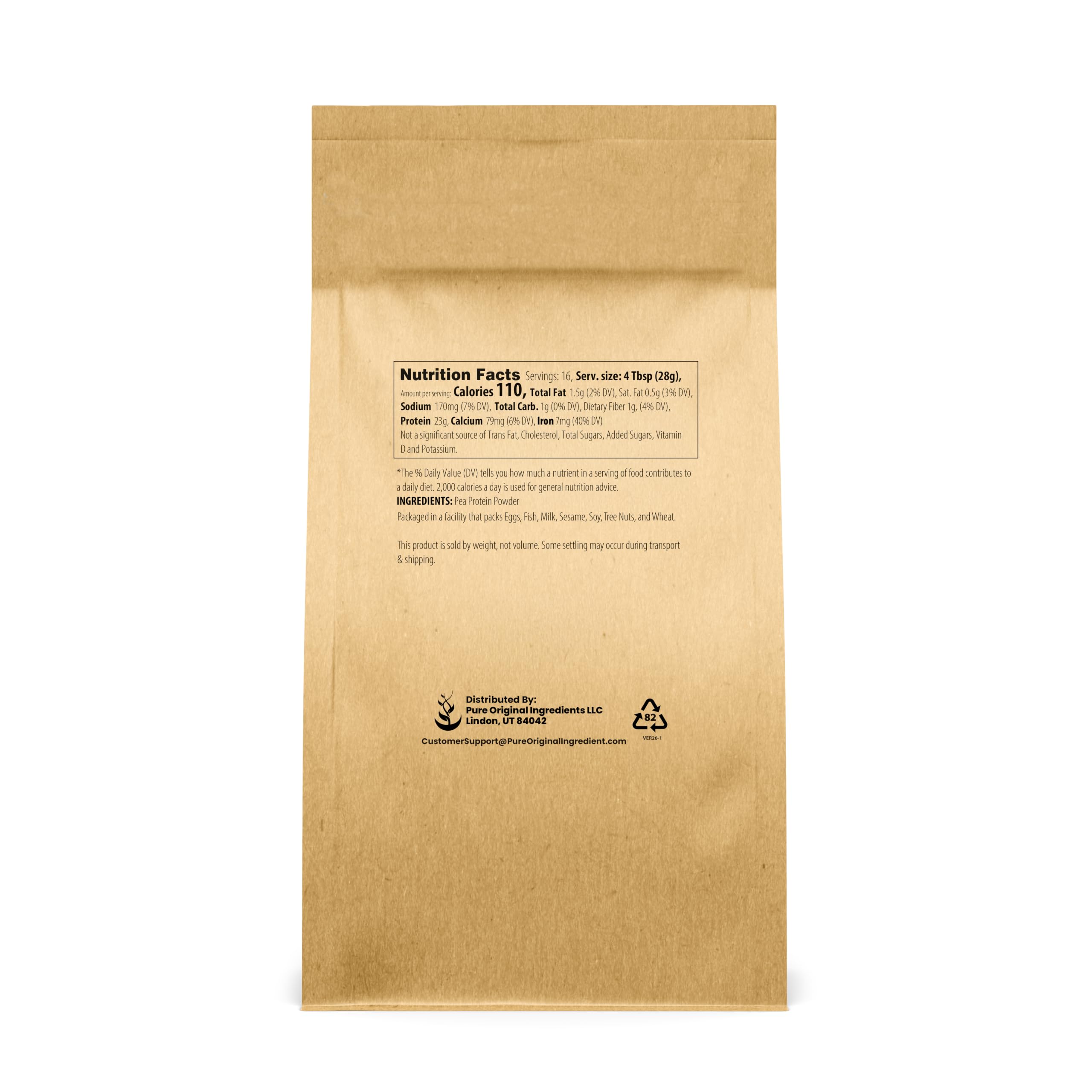 Pure Original Ingredients, Pea Protein, 1 Lb — Amazon image 2