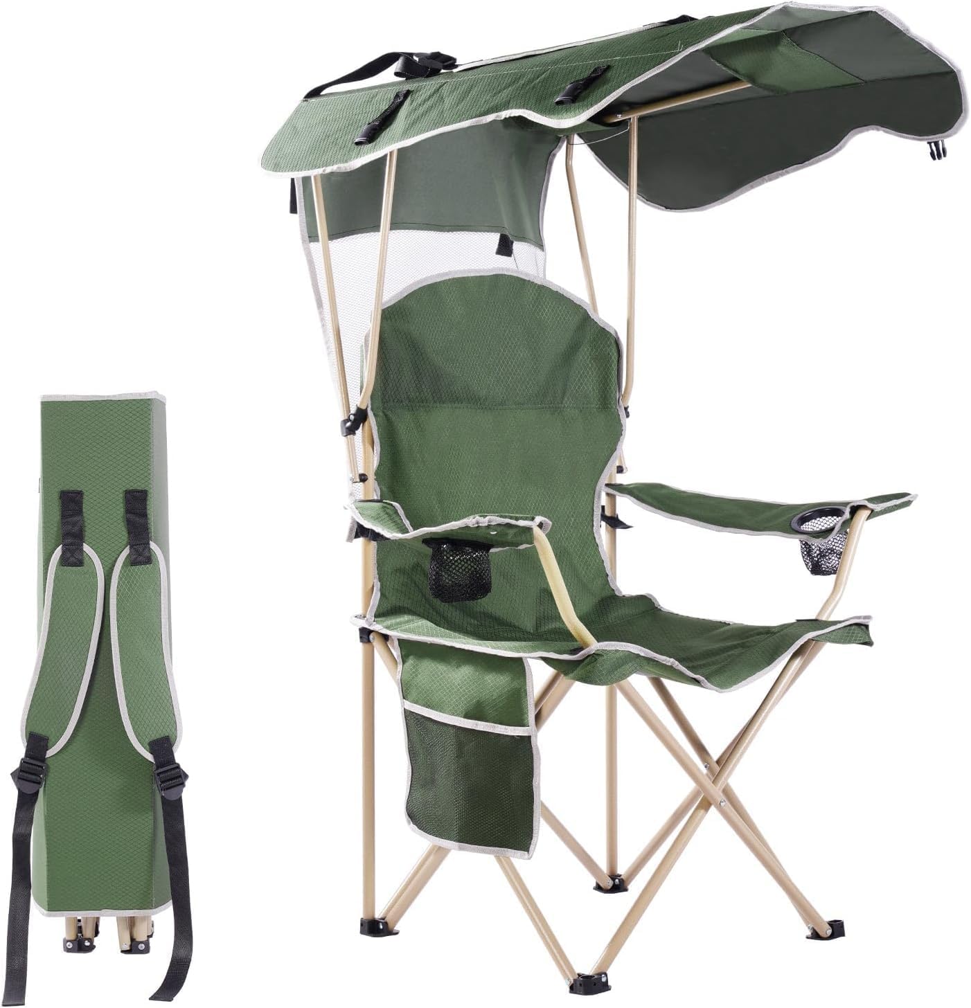 Amazon.com: CozyBox Portable Chair with Shade Canopy Beach Chairs for ...