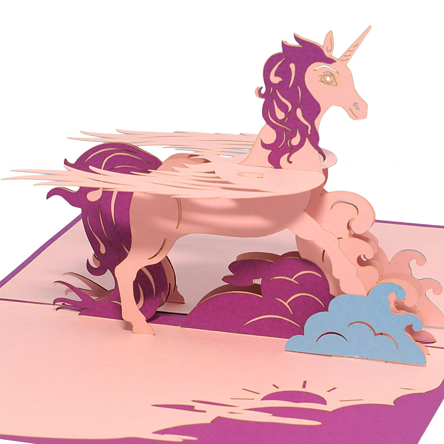 Carte Pop-up Licorne 3D - Anniversaire, Fête, Cadeau Surprise (15x20 Cm)