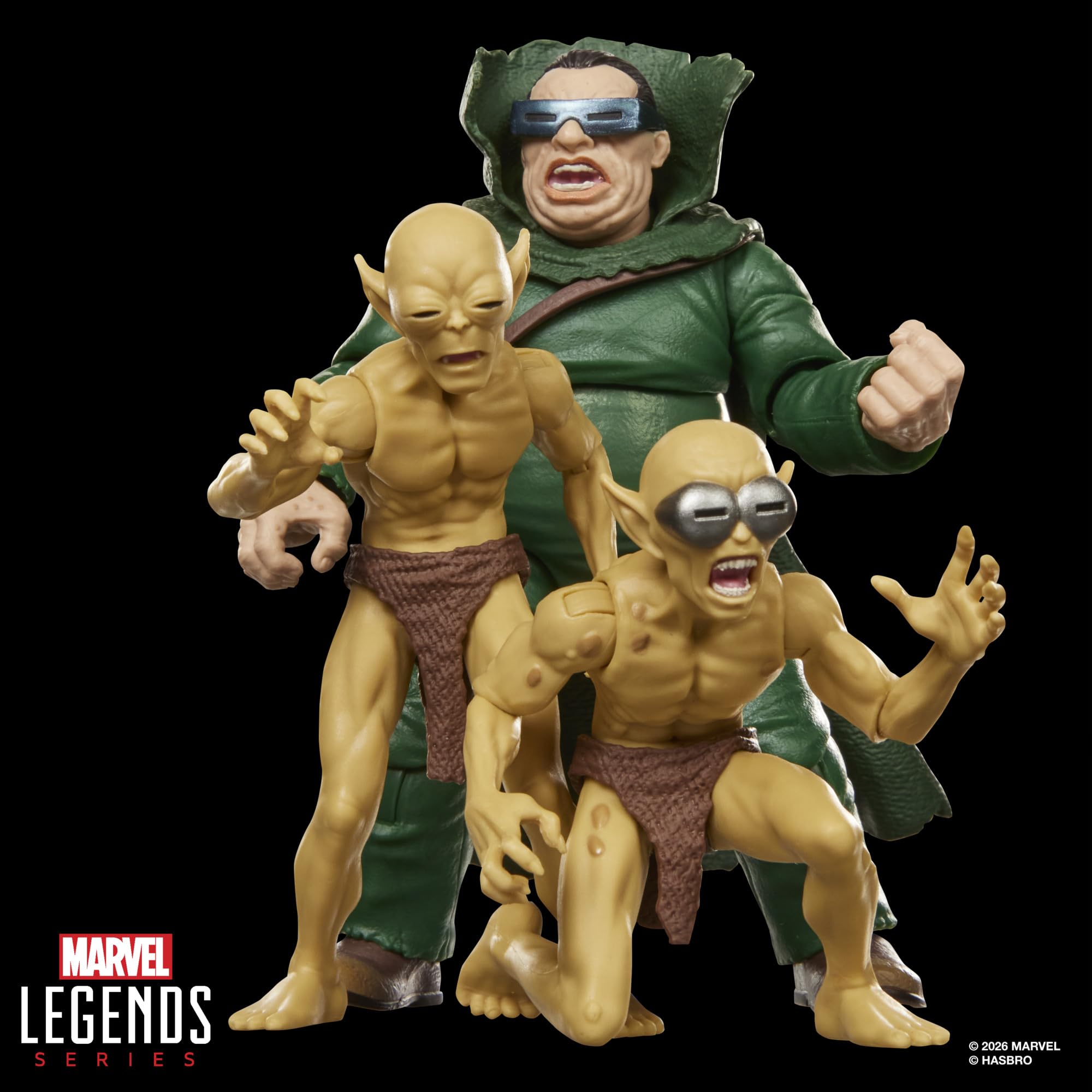Marvel Legends Series Marvel's Mole Man & Moloids Multi-Pack, 3 von den Fantastic Four Comics inspirierte Action-Figuren zum Sammeln (Skala 15 cm)