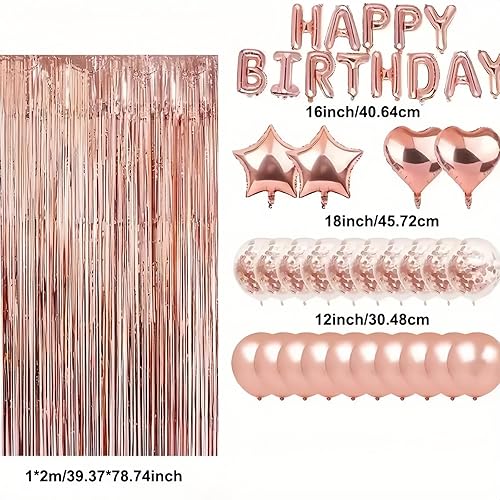 Miniatura 2 de Juego de globos de cortina de lluvia con letras de feliz cumpleaños, fiesta de cumpleaños, baby show para adultos, globos de cumpleaños, suministros