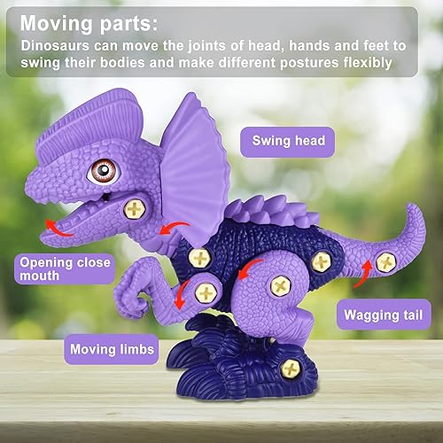 Miniatura 3 de Juguetes de dinosaurio para niños de 3 4 5 6 7 años juguetes de dinosaurio para niños y niñas de 3 a 5 5 a 7 años construcción de tallo juguetes