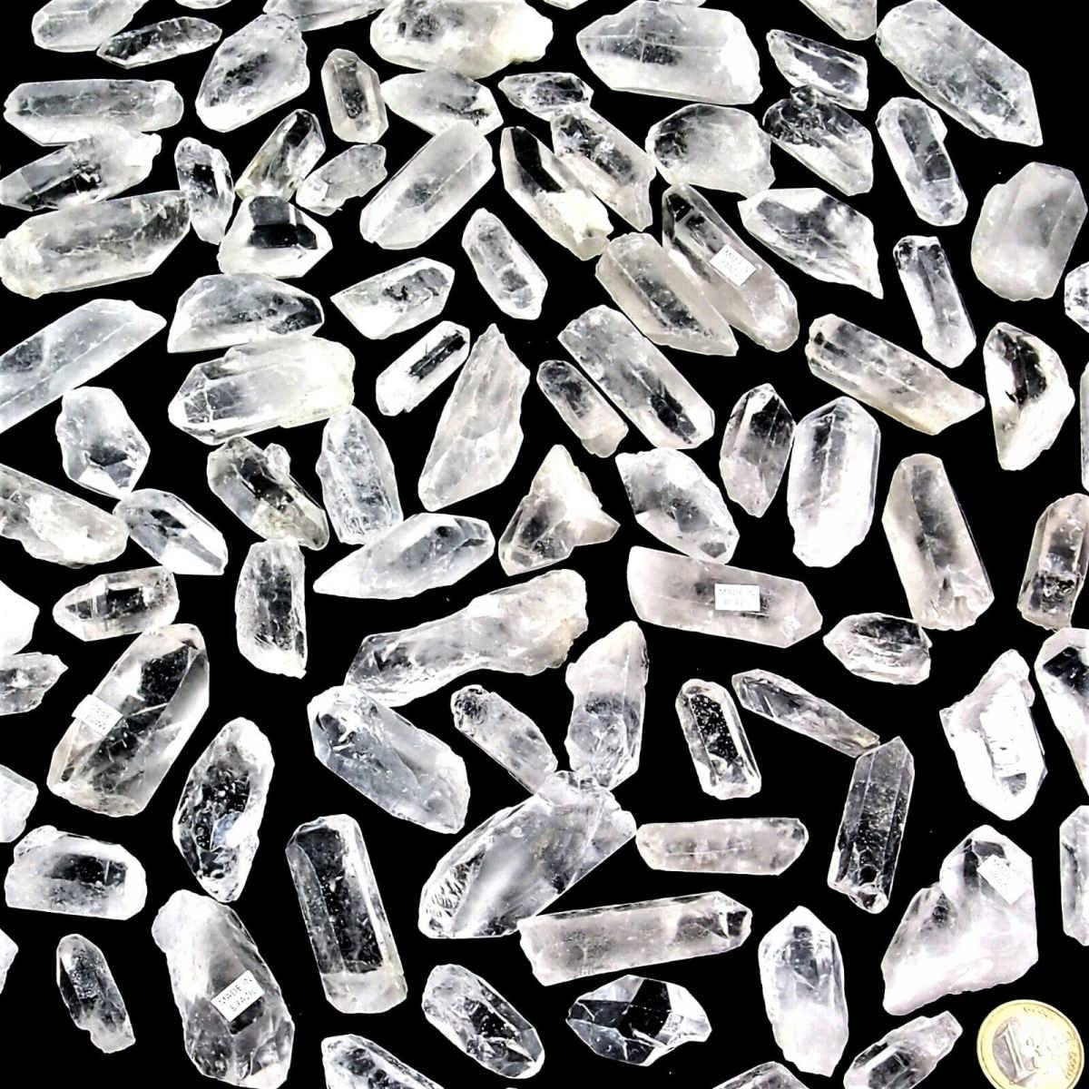 Bergkristall Spitzen Länge ca. 30 – 60 mm Edelsteine Heilsteine Wassersteine Glückssteine - Schätze der Natur (Packung Nr. 5 mit 5 Kg)
