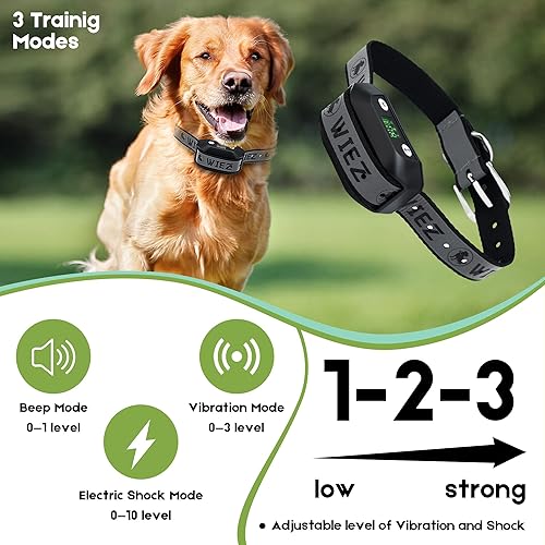Miniatura 5 de WIEZ Valla inalámbrica GPS para perros valla eléctrica para perros sistema de contención de mascotas rango de 65-3281 pies fuerza de advertencia