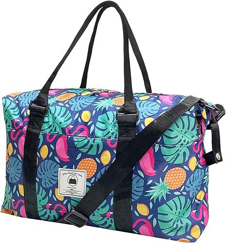 Bolsas de fin de semana impermeables para mujer, grandes viajes durante la noche, bolsa de lona para entrenamiento, gimnasio, playa, natación, con