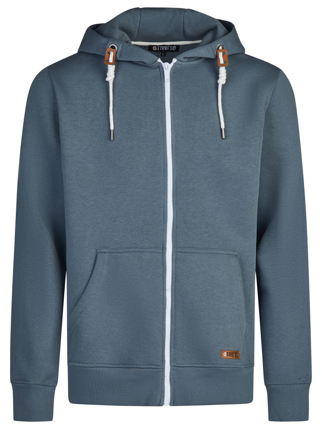 riverso Sweatjacke Herren mit Kapuze Reißverschluss Regular Fit RIVThilo | Kapuzenjacke Grau Braun Grün Rot Blau Schwarz Beige S M L XL XXL 3XL 4XL 5XL