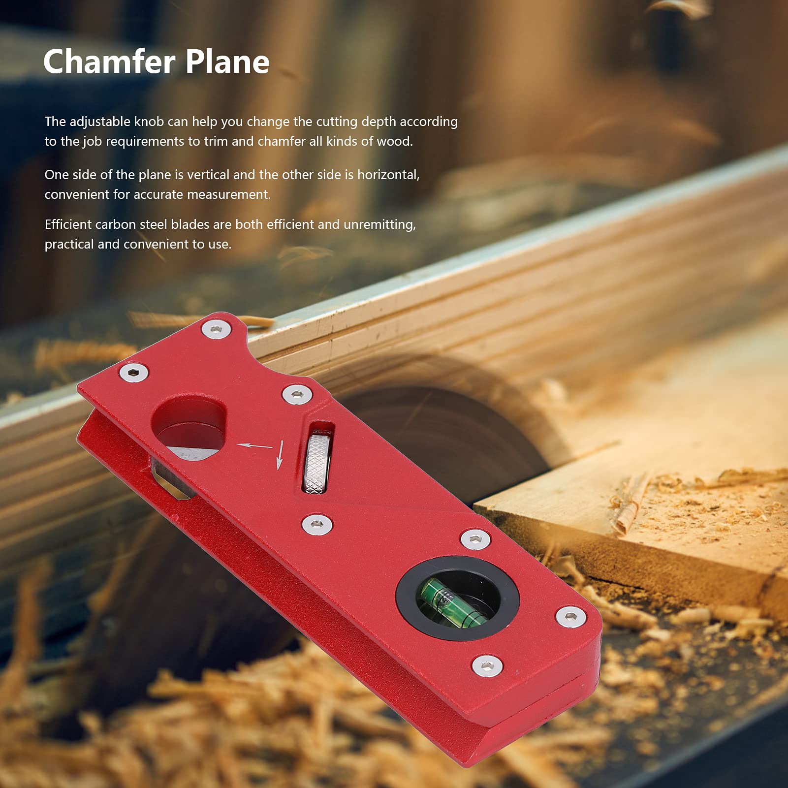 Cepillo de Mano, Herramienta de Aplanamiento de Borde Plano de Mano Plano de Chaflán para Productos de Madera Hechos a Mano para Manualidades de Muebles de Madera