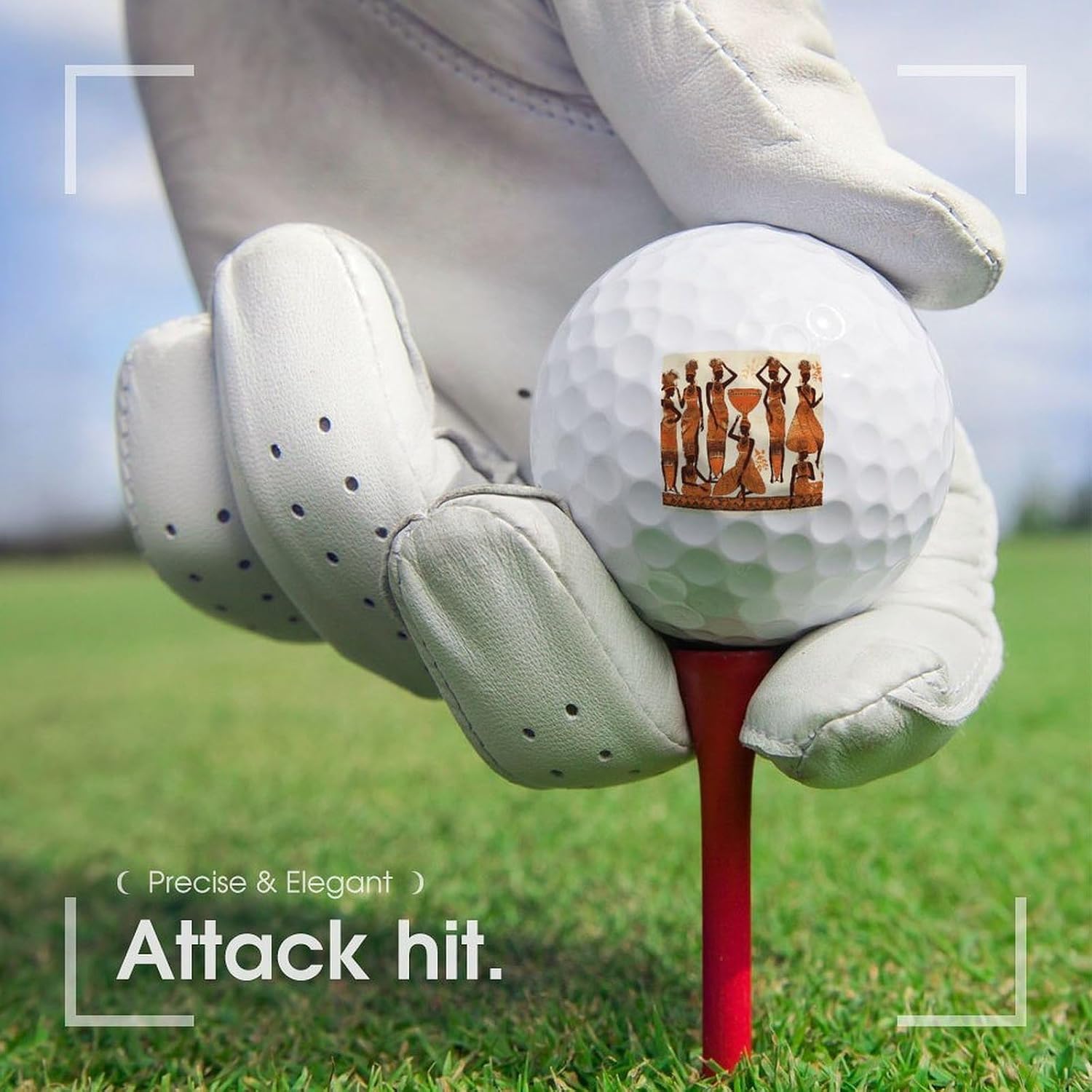 African Tribal Woman Practice Golf Balls Soft Golf Balls | Personalized Golf Balls Made of Rubber,Sturdy, Durable and Comfortable to Touch,Great Gift for Friends and Business Partner