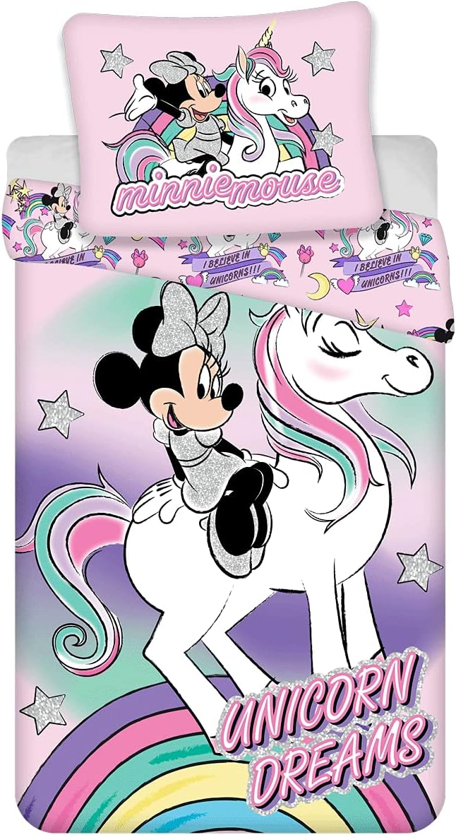 ディズニー ミニーマウス シングル 掛け布団カバー 枕カバー セット Disney Minnie Mouse 9732 並行輸入品