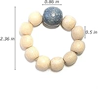 Vista 2 de Juego de 6 servilleteros de madera con cuentas de madera Servilleteros de madera rústica para decoración de mesa Servilletero de LEBEJUA hecho a