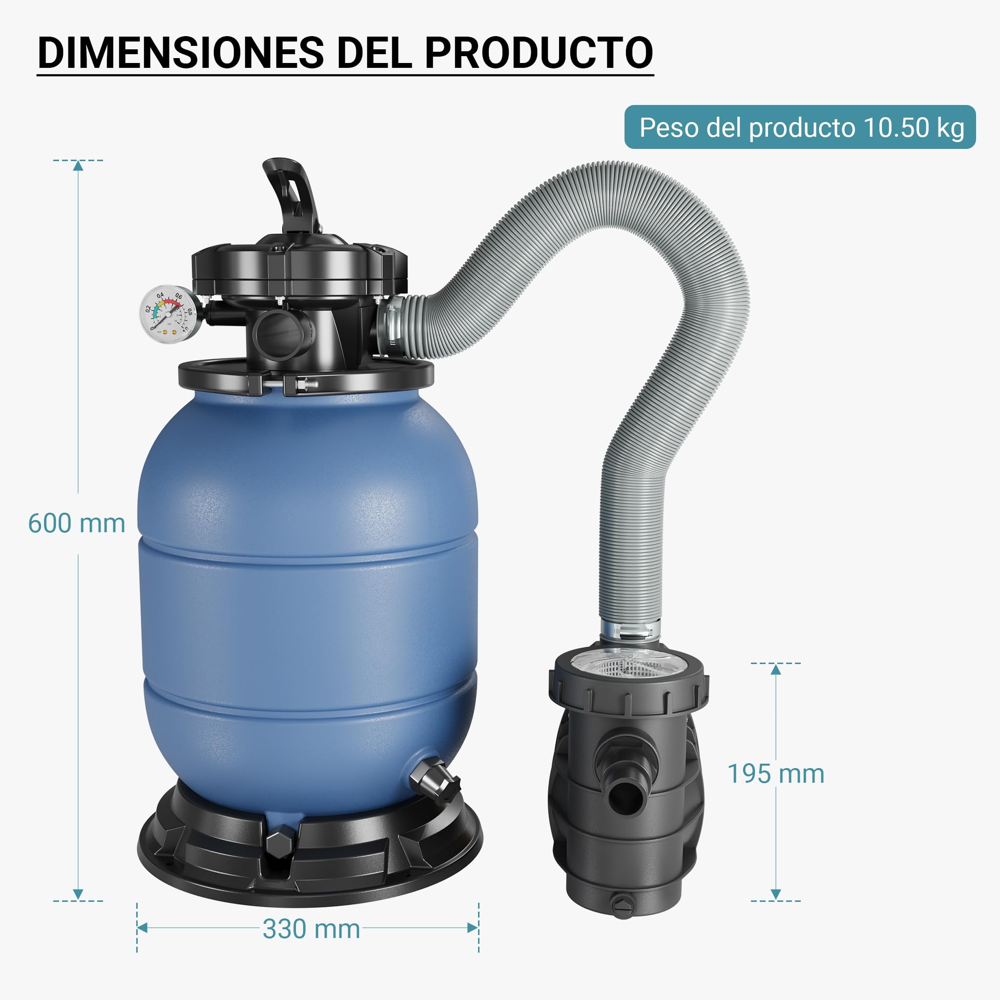 Filtro de arena Sistema de filtrado Sistema de filtrado de arena Bomba de piscina HZS-200