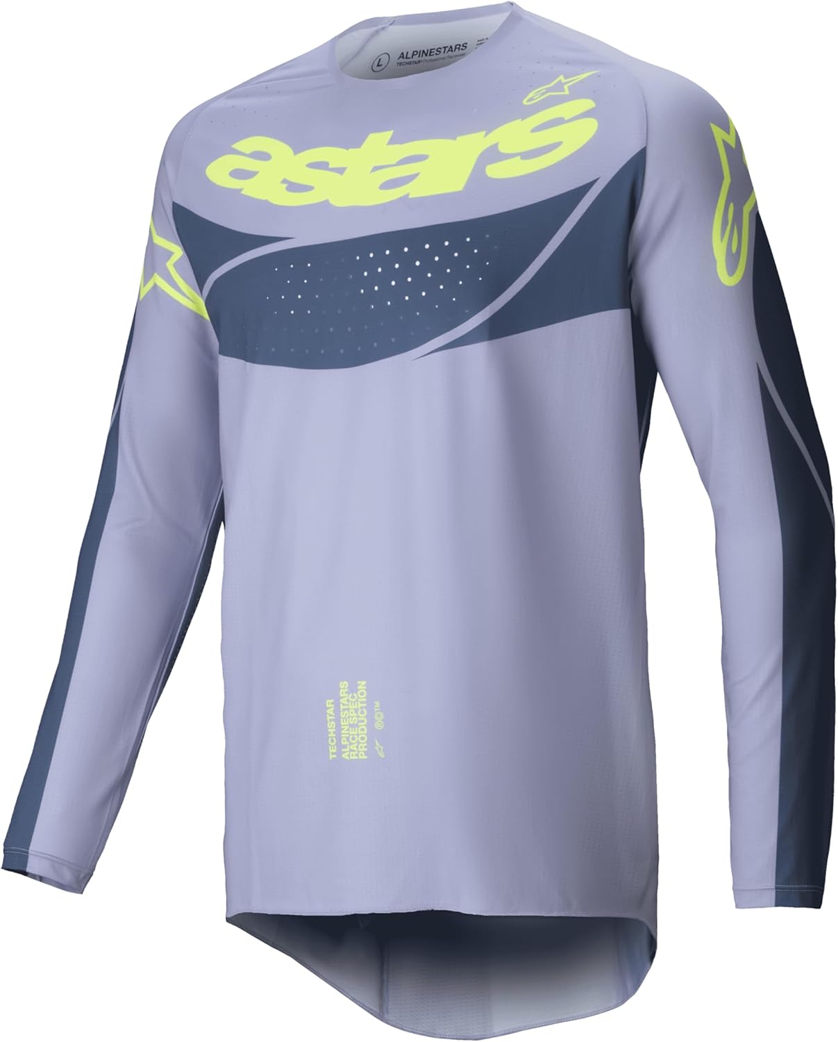 Alpinestars 2025 Techstar Melt Jersey, M, Yellow Fluo/Blue