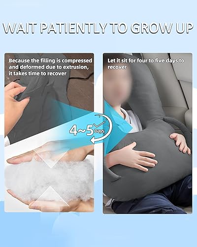 Vista 21 de BEBAS Almohada de viaje para niños en forma de U para automóvil, accesorios de viaje para niños y adultos, suave y transpirable, soporta la cabeza