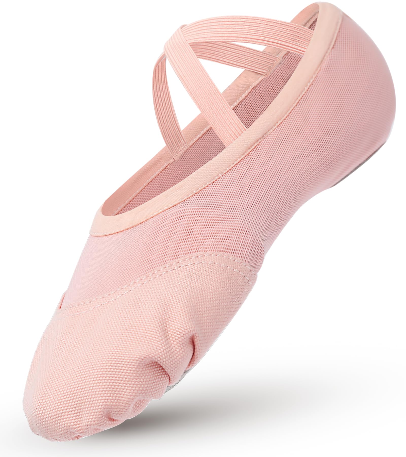 Aiseyi Ballettschuhe Mädchen Balettschlappen Kinder Dehnbar Ballettschläppchen Spaltleder Sohle Tanzschuhe Canvas Mesh Splicing Ballet Schuhe Damen Balerinaschuhe Gymnastikschuhe