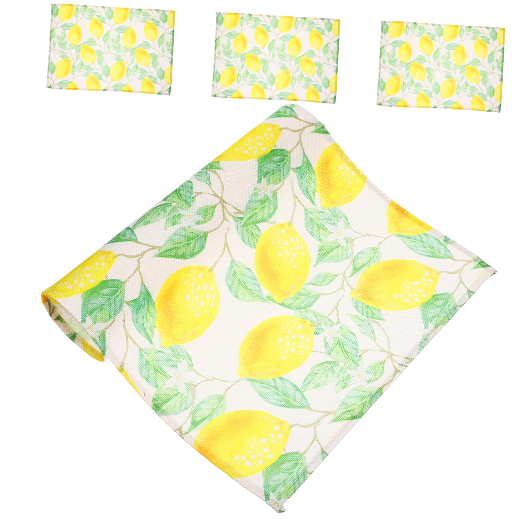 PRETYZOOM 8 Piezas Mantel Individual De Hoja De Limón Salvamanteles Impermeables Esteras De La Taza Manteles Individuales Mantel Individual Antideslizante Mantel Sencillo Lino De Poliéster
