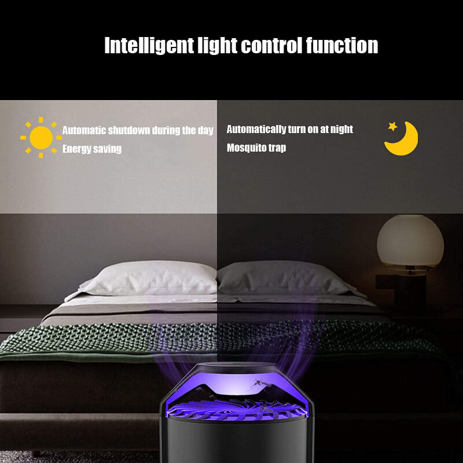 Lámpara Eléctrica Antimosquitos, Lámpara Eléctrica Ultravioleta para Matar Moscas De 1200 V, Luz Antimosquitos para Interiores, Trampa para Mosquitos con Enchufe USB, Trampa S, Moscas, Mosquitos, Po